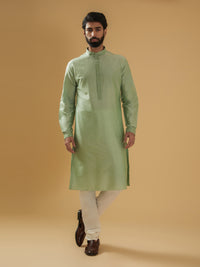 MINT GREEN SILK KURTA