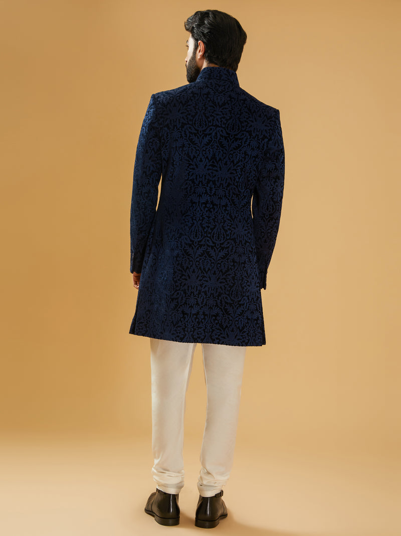 NAVY VELVET ACHKAN