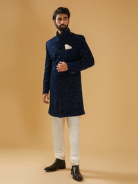 NAVY VELVET ACHKAN