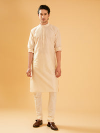 OFF WHITE SILK KURTA