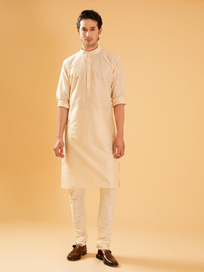 OFF WHITE SILK KURTA