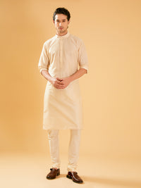 OFF WHITE SILK KURTA