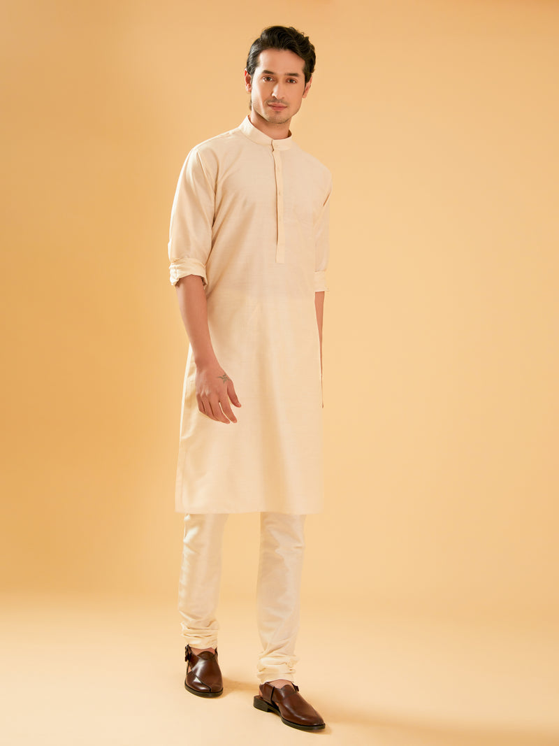 OFF WHITE SILK KURTA