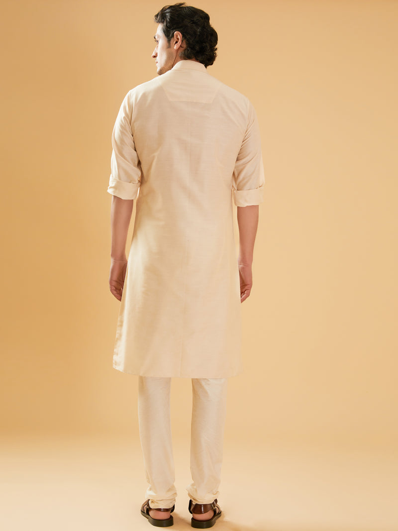 OFF WHITE SILK KURTA