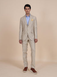 PEAK LAPEL LINEN SUIT