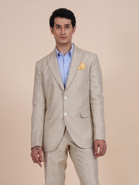 PEAK LAPEL LINEN SUIT