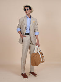 PEAK LAPEL LINEN SUIT