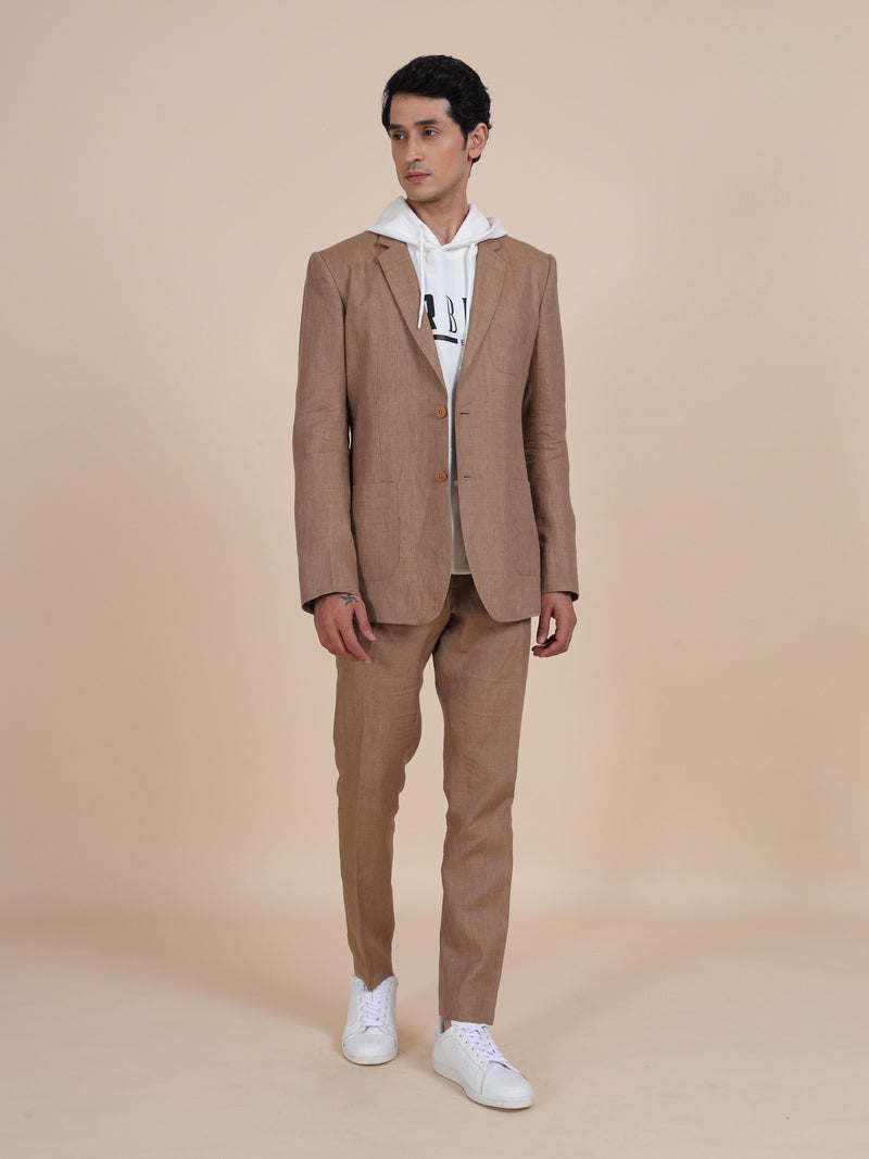 NOTCH LAPEL LINEN SUIT