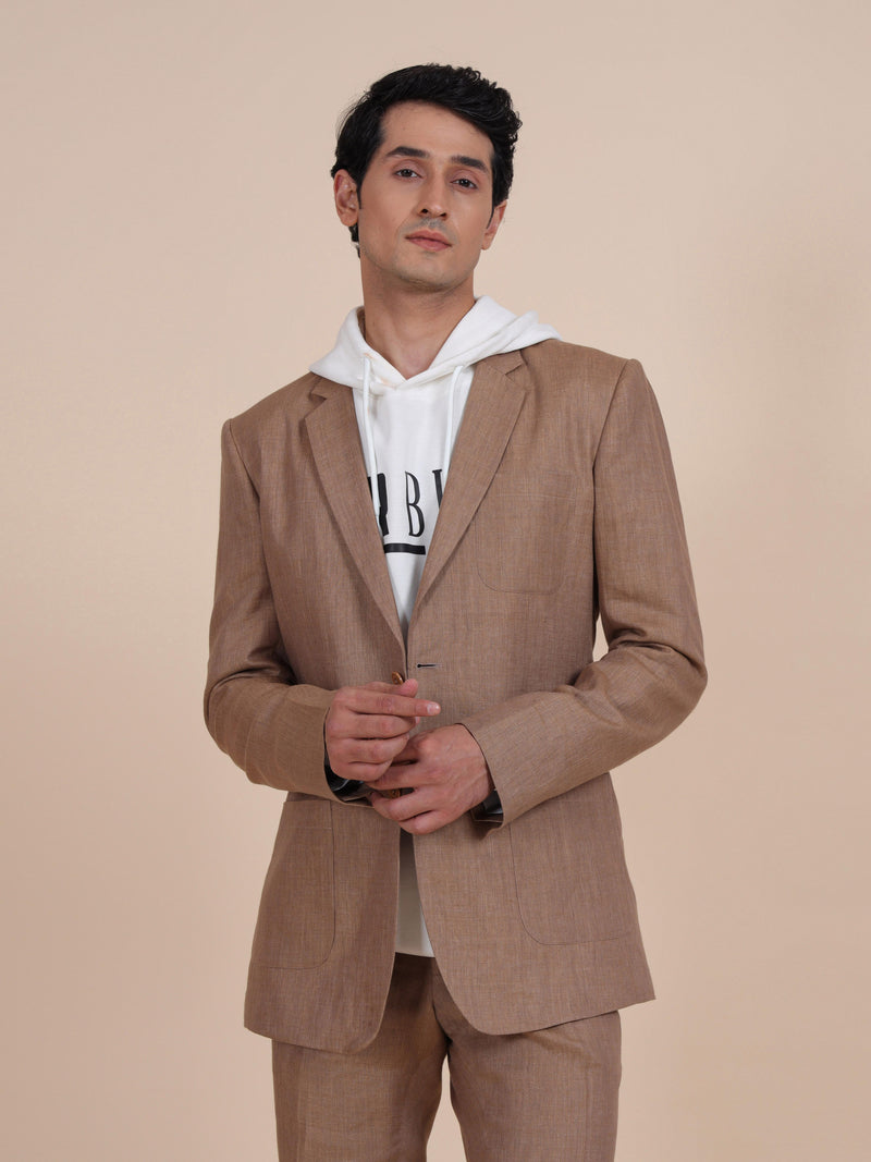 NOTCH LAPEL LINEN SUIT