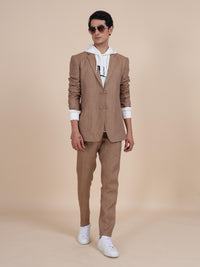 NOTCH LAPEL LINEN SUIT