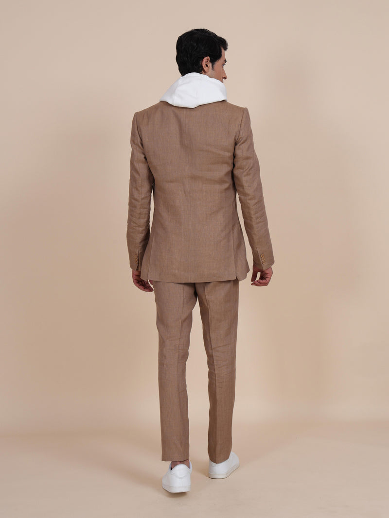 NOTCH LAPEL LINEN SUIT