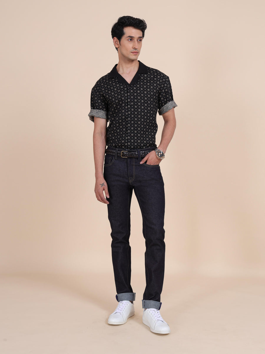 DARK FLORET CUBAN SHIRT