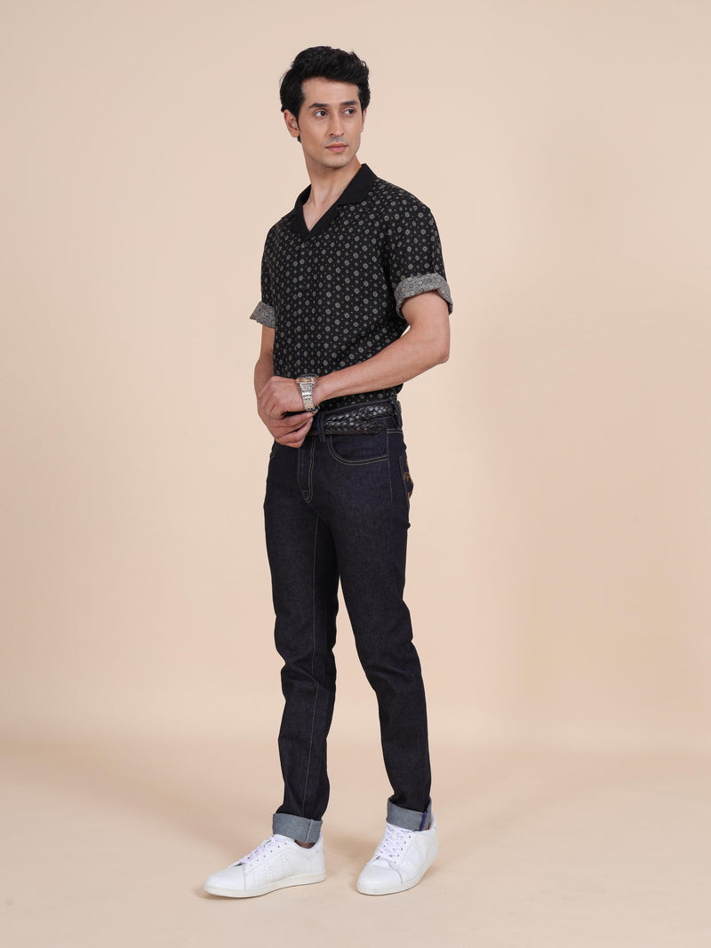 DARK FLORET CUBAN SHIRT