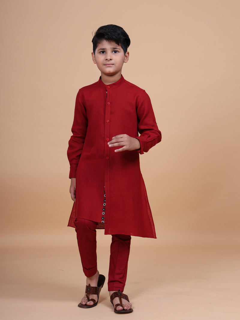 THE PINTUCKED YOKE SHORT KURTA