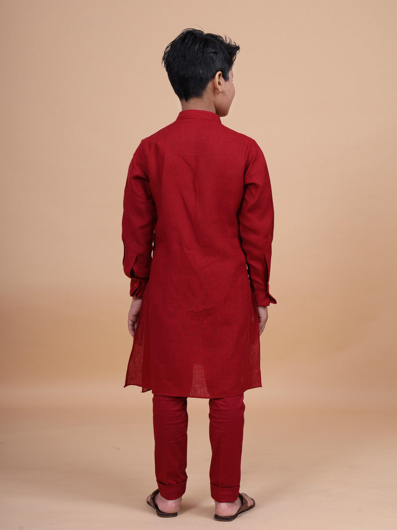 THE PINTUCKED YOKE SHORT KURTA