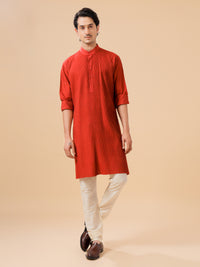 RED SILK KURTA