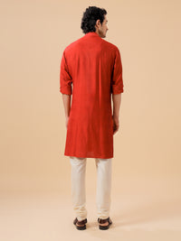 RED SILK KURTA