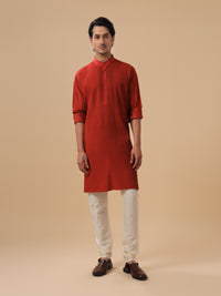 RED SILK KURTA