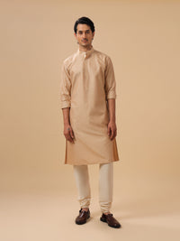 BEIGE SILK KURTA