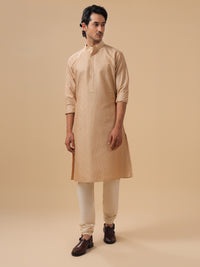 BEIGE SILK KURTA