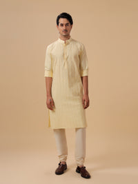 LIGHT GOLD SILK KURTA