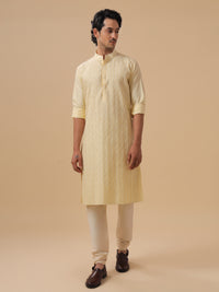 LIGHT GOLD SILK KURTA