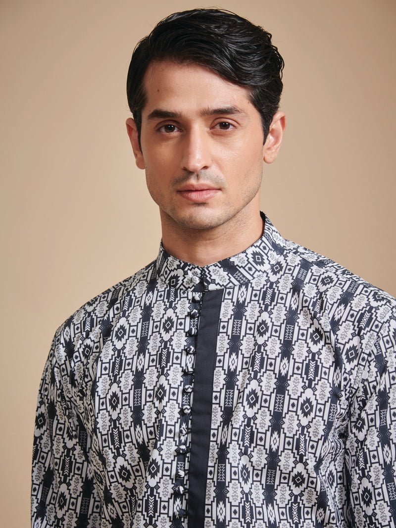 THE LINEAR PRINT KURTA