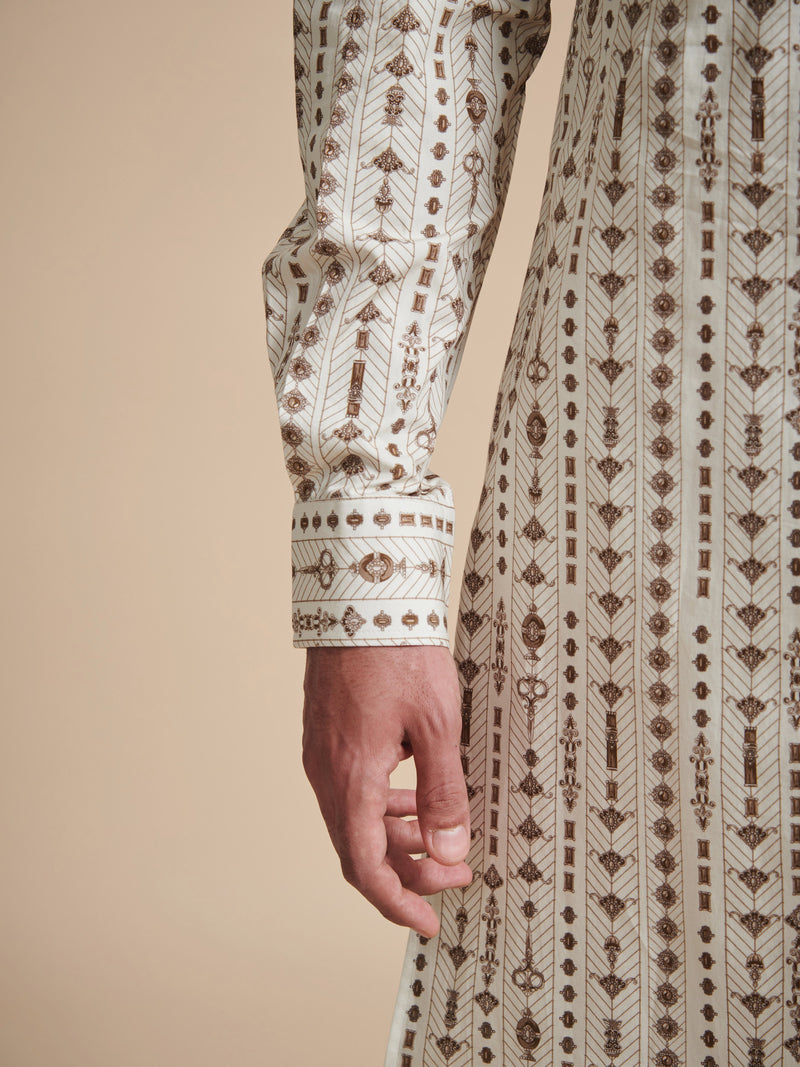 THE LINEAR PRINT SHORT KURTA