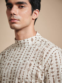 THE LINEAR PRINT SHORT KURTA