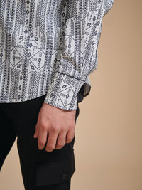 THE LINEAR GEOMTRIC PRINTED SHIRT