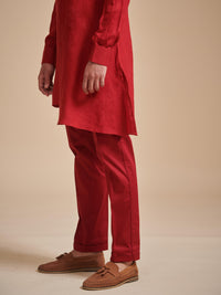 THE PINTUCKED YOKE SHORT KURTA