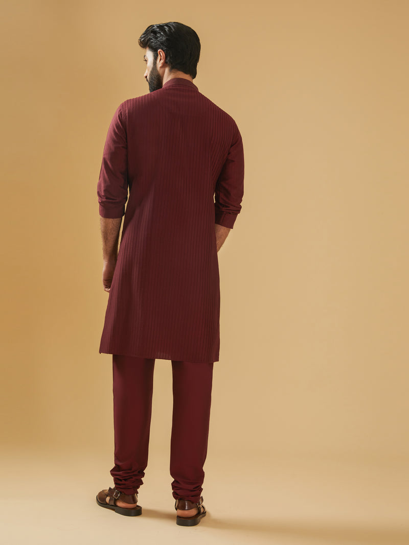 WINE SILK KURTA