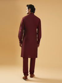 MAROON SILK KURTA