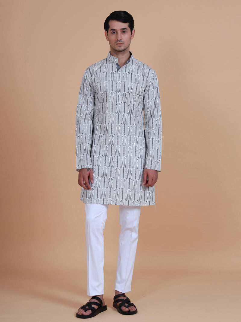 THE B&W PRINTED KURTA