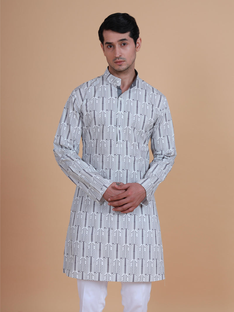 THE B&W PRINTED KURTA