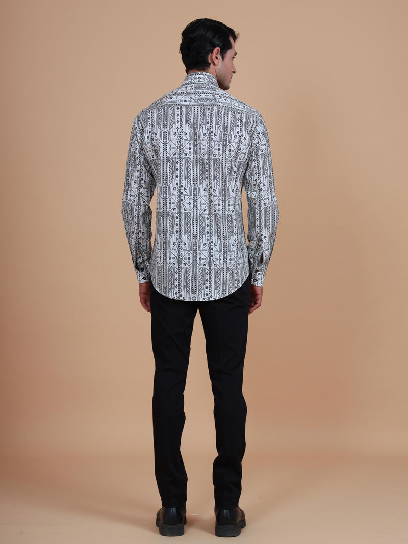 THE LINEAR GEOMTRIC PRINTED SHIRT