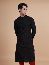 THE PINTUCKED BUTTI LOOP BUTTON KURTA