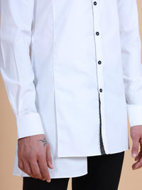 BANDHGALA COLLAR ASYMMETRIC SHIRT KURTA