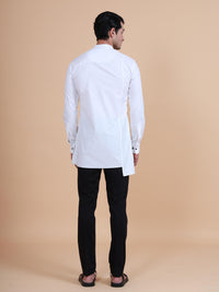 BANDHGALA COLLAR ASYMMETRIC SHIRT KURTA