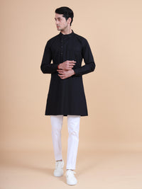 BRAND POCKET COLLAR SHORT KURTA