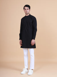 BRAND POCKET COLLAR SHORT KURTA