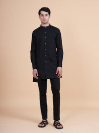 ASYMMETRIC FRONT OPEN KURTA SHIRT