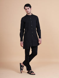 ASYMMETRIC FRONT OPEN KURTA SHIRT