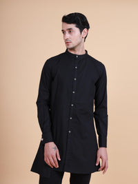 ASYMMETRIC FRONT OPEN KURTA SHIRT